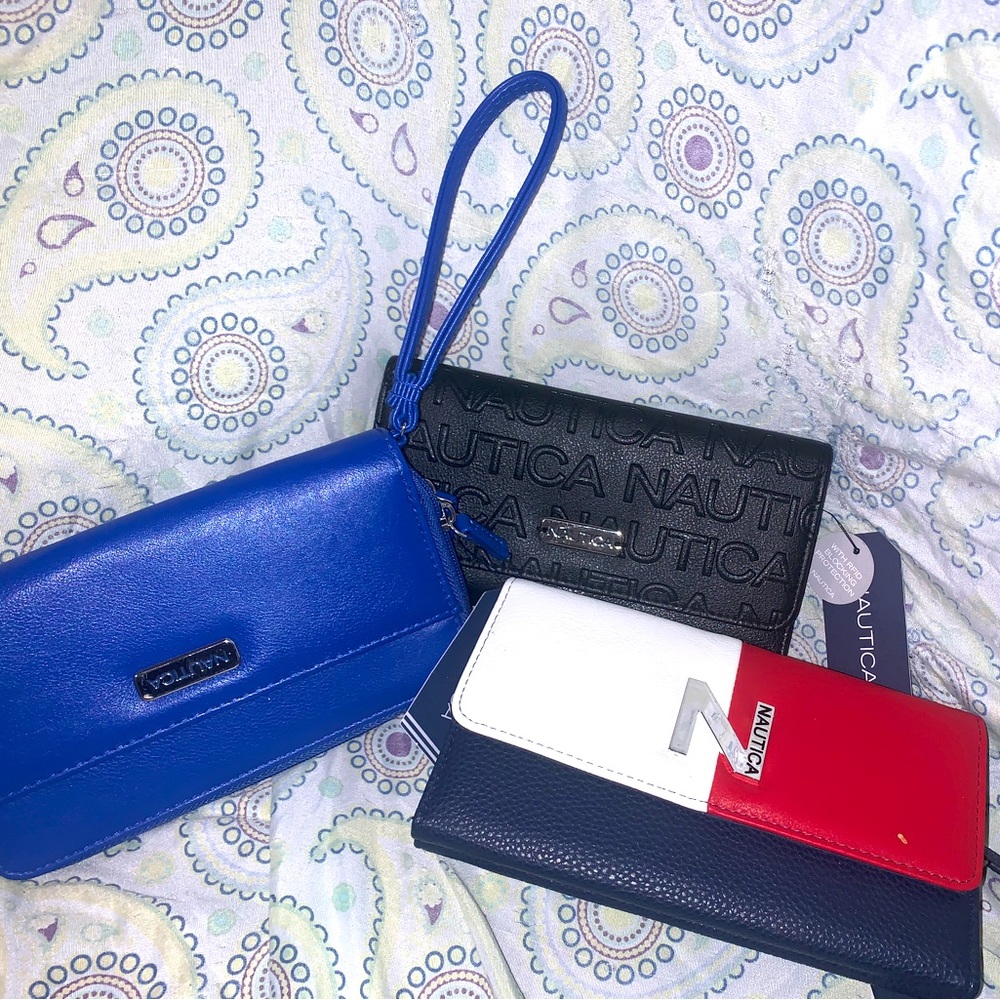Nautica wristlets and wallet